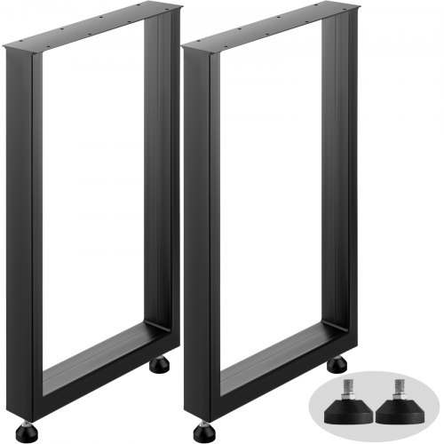 

VEVOR Pieds de Table en Métal 2PCS Pied de Table Basse et Table à Manger Industriel de Charge Maximal 1000 kg de Pieds en Forme Carrée pour Maison, Salle à Manger, Cafétéria, Bar, 600x720 mm