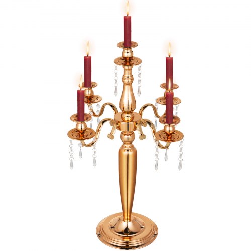 Bougeoir Girandole Chandelier Bronze Doré Soirée Mariage Décoration 60cm