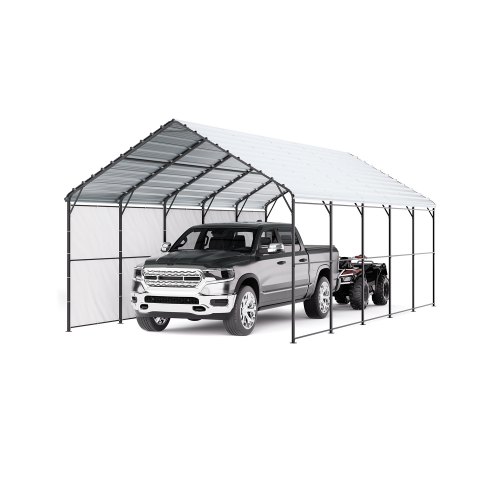 

VEVOR Abri de voiture extérieur en métal robuste pour pick-up bateau 4 x 8 m