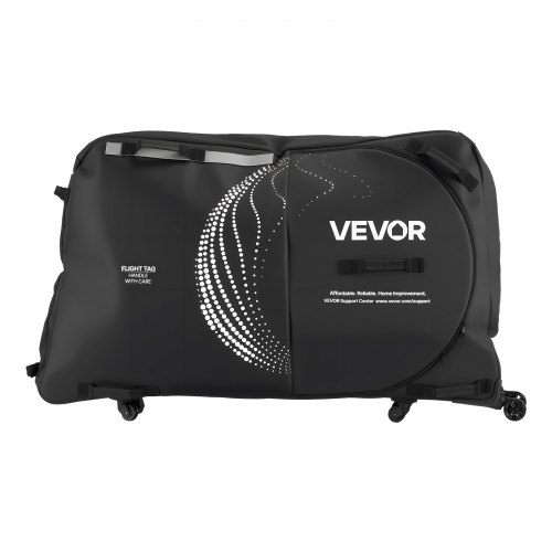 

VEVOR Housse Transport Vélo Empattement 130 cm Sac Transport Vélo de Route pour Transport en Avion, Activités Plein Air, avec Cadenas TSA, Plaques de Support, Protection et Stabilisation de Fourche