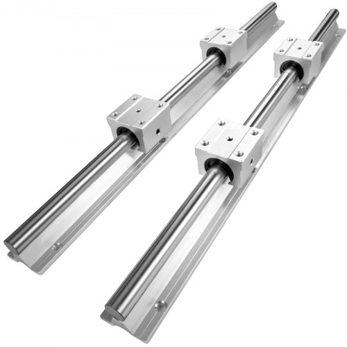 VEVOR Miniature Rail Linéaire Guide CNC SBR16-300mm Rails et roulements linéaires CNC pour les machines d'automatisation telles que les routeurs CNC bricolage/les tours/les machines-outils