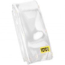 VEVOR Bâche Transparente PVC Imperméable avec Œillets Métal Jardin 3x3 m 0,5 mm