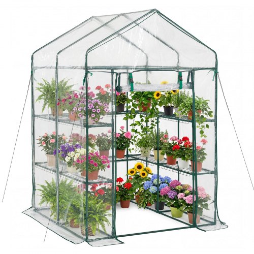 VEVOR Serre de Jardin avec 10 Étagères 2 Niveaux Serre de Jardin pour