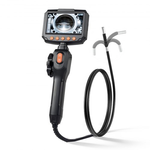 

VEVOR Caméra Endoscopique 180° 2 Voies Endoscope avec Sonde IP67 6,2 mm Caméra Inspection pour Canalisation Automobile, avec Éclairage, Écran IPS HD 4,3 pouces, Câble Serpent Rigide 1,5 m, Zoom 8x