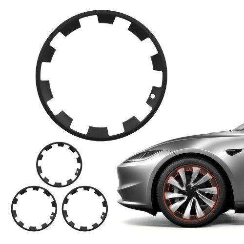 

VEVOR Enjoliveurs Auto Compatible avec Tesla Model Y 2025, Cap de Roue 4 Pièces, Remplacement pour Jante R20 de 50,8 cm Protection des Roues, 10 Rayons, en ABS, Fixation par Clipsage, Noir Mat