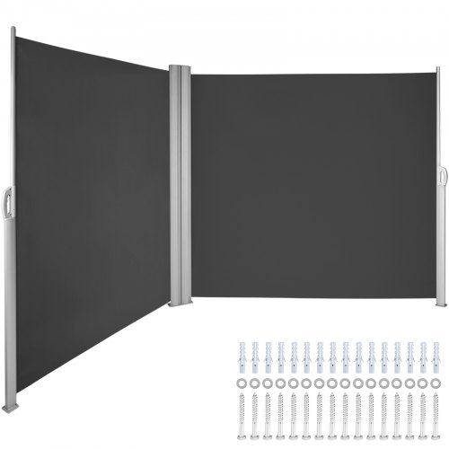 Auvent Latéral Rétractable, Brise Vue Rétractable, 71x236pouces, Store Latéral