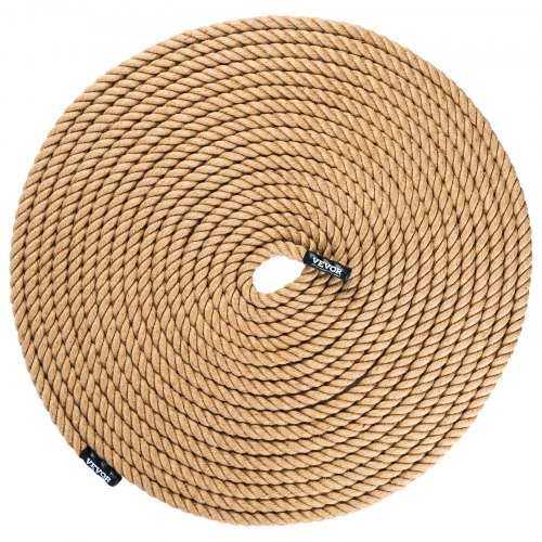 

VEVOR Corde d'Escalade de Gym 25,4 mm x 30,48 m, Corde à Grimper avec Capacité de 227 kg, Corde de Jute pour Fitness et Musculation Robuste, Cordage d’Entraînement en Salle de Sport et à Domicile
