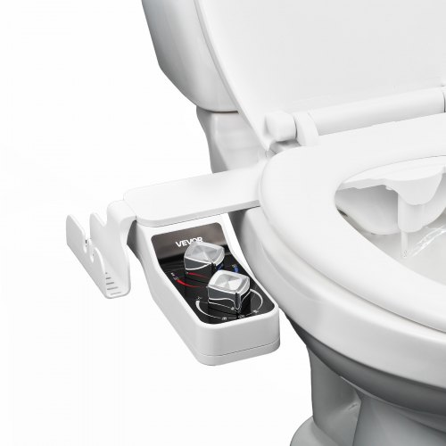 

VEVOR Pulvérisateur Bidet Non Électrique, Accessoire pour Bidet Toilette Ultra Fin de 7 mm, Pression d'Eau Réglable, Doubles Buses Rétractables, Eau Chaude et Froide, pour Lavage Arrière et Féminin