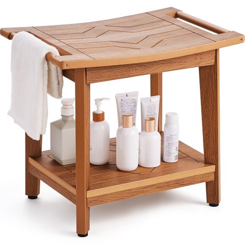 

VEVOR Banc de douche en bois de poly tabouret de douche 530 x 355 x 470 mm salon