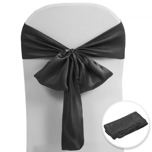 100pcs Ruban De Chaise Housse écharpe Pour Décoration Banquet Compatibilité