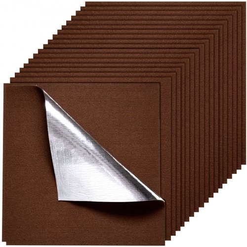 

VEVOR Dalle de Moquette Autocollante, 61 x 61 cm, Lot de 20, Couverture 7,4 ㎡, Épaisseur 5 mm, à Poils Ras, Revêtement de Sol Doux Modulaire Carré Résistant pour Salon, Bureau, Chambre, Marron Foncé