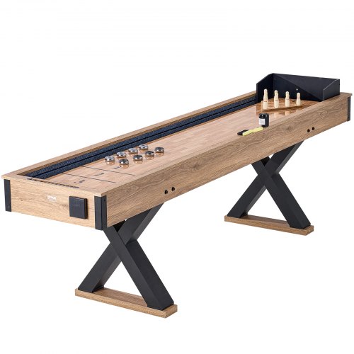 

VEVOR Table de Jeu de Palets et de Quilles 2-en-1 Table de Shuffleboard 274,5 cm