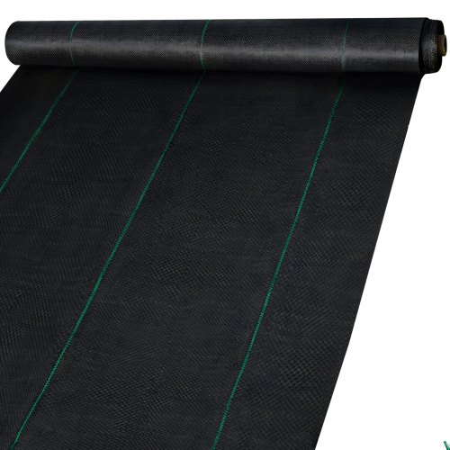 VEVOR Toile Tissée Jardin 91,4 m x 1,83 m Toile Anti-Mauvaises Herbes Tissé Anti-UV 17,8 kg pour Les Allées des Terrasses Empêcher Les Mauvaises Herbes et Idéal Également pour Les Allées de Potagers
