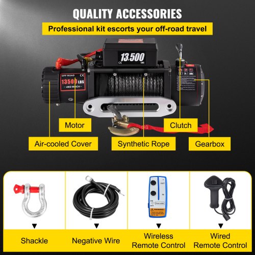 Treuil Electrique 12V Quad 13500lbs, 6123KG Avec Télécommande - Foto 5