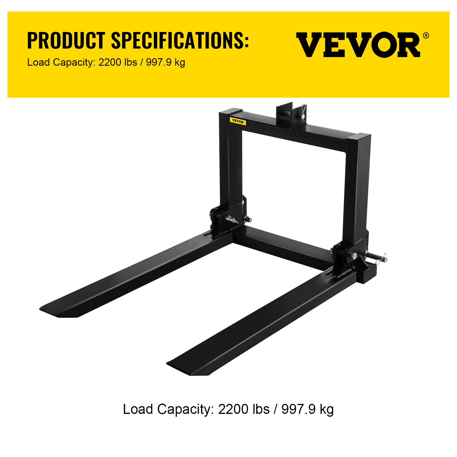 VEVOR Rallonge de Fourche 1T pour Charge de Chariot Elévateur de 1000kg — free download