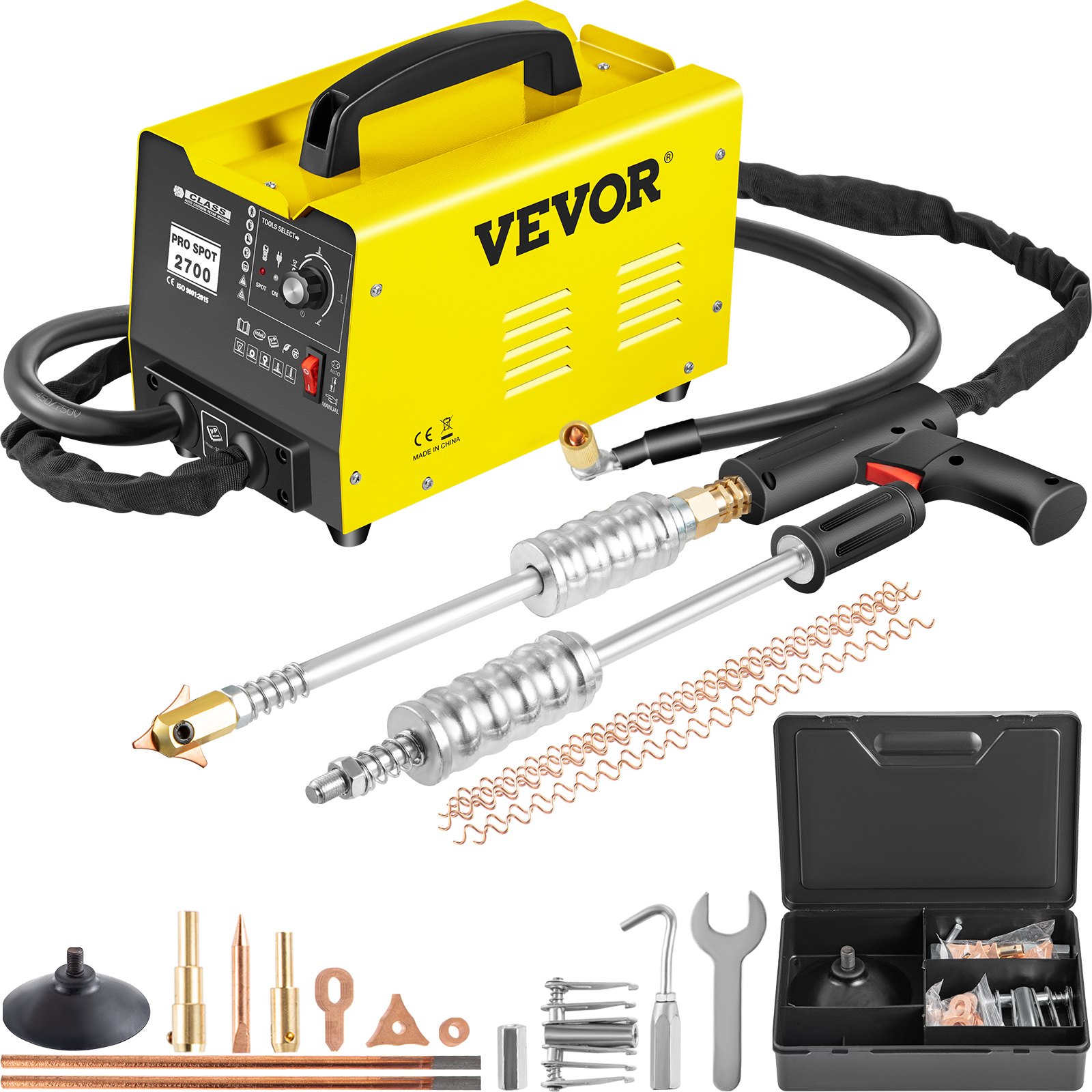 VEVOR 2700W Tire Clou Carrosserie, 3500A Soudeuse par Points, Outil de Tire Clou, 230V