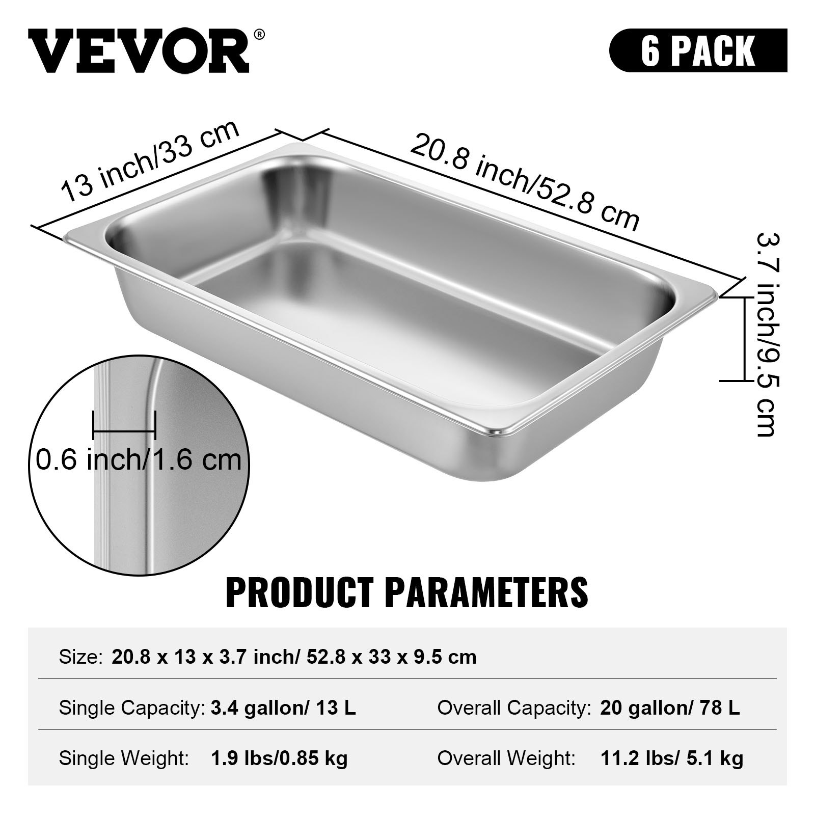 Lot De 4 Bacs De Cuisson Inox Rectangulaires 22x15x5 Cm - Pour Four, Cuisson Vapeur, Pâtisserie, Gratin