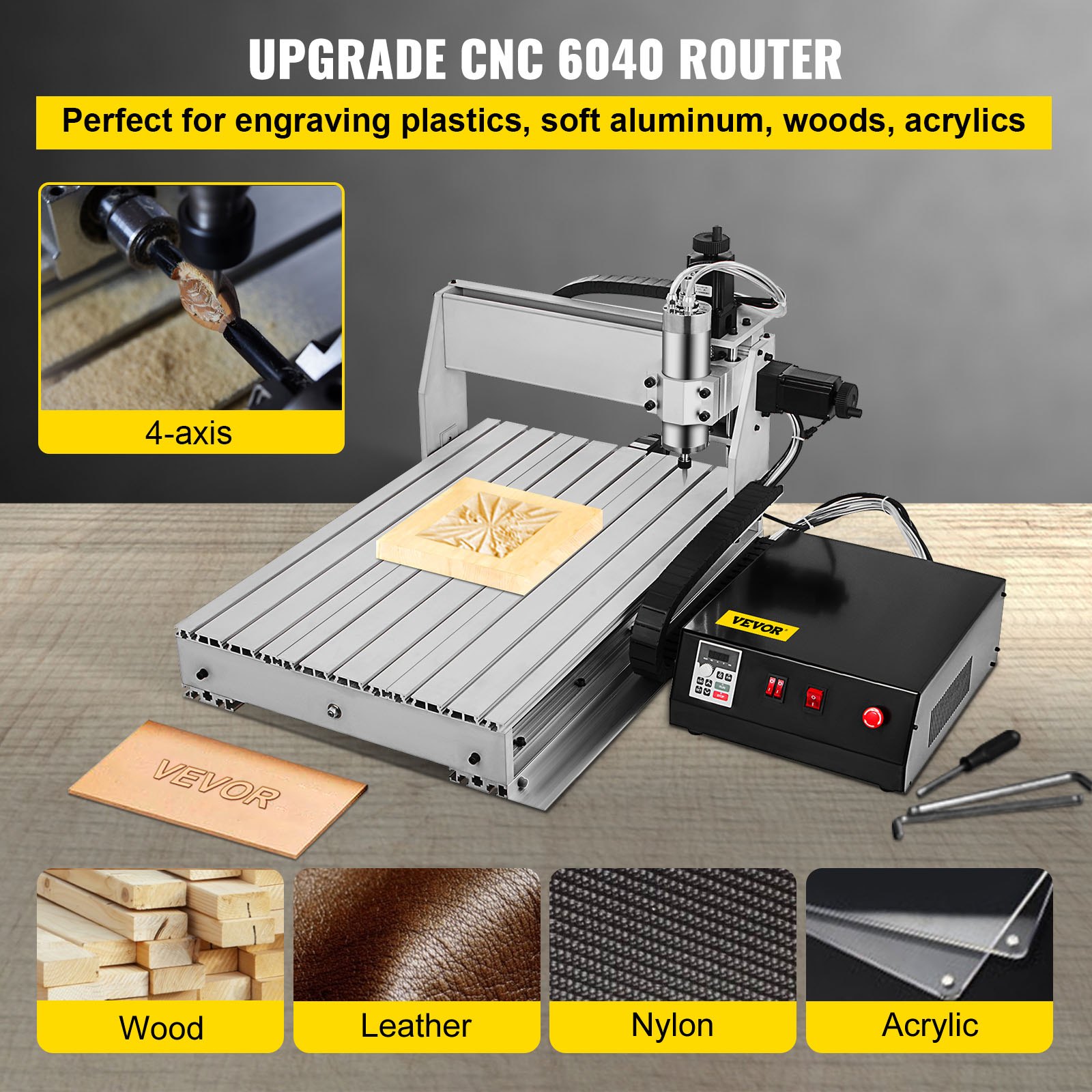 VEVOR Kit De Machine A Graver Laser CNC 3018 Graveur Laser 15 W Zone De
