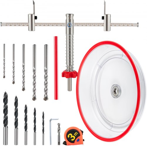 Guide De Perçage Réglable Pour Carrelage - 4 à 80 Mm - Avec Ventouse Et Repère De Centrage - Idéal Pour Carreaux, Verre, Marbre