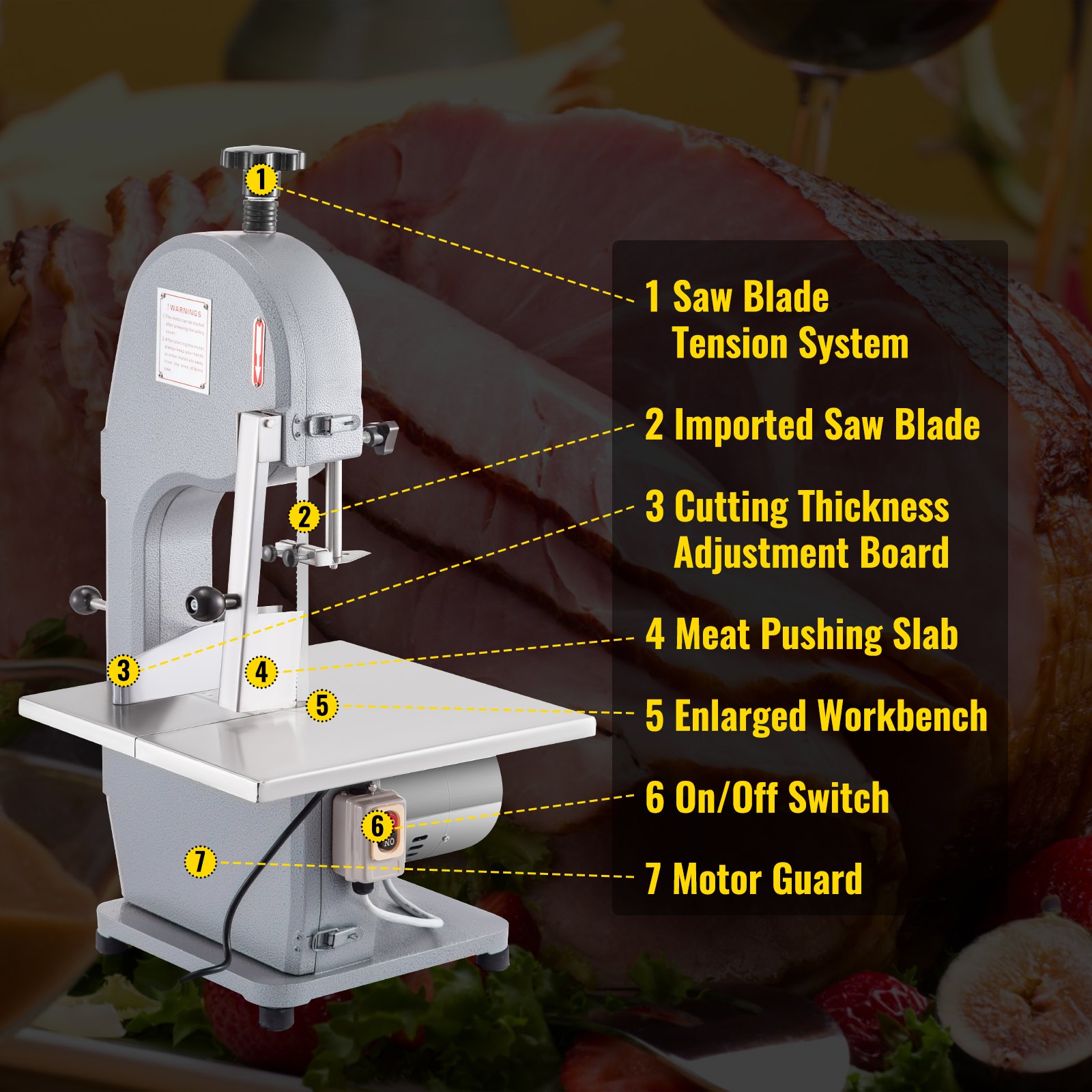 Scie Électrique pour Viande Scie à Os Électrique 220V 870W pour Couper — free download