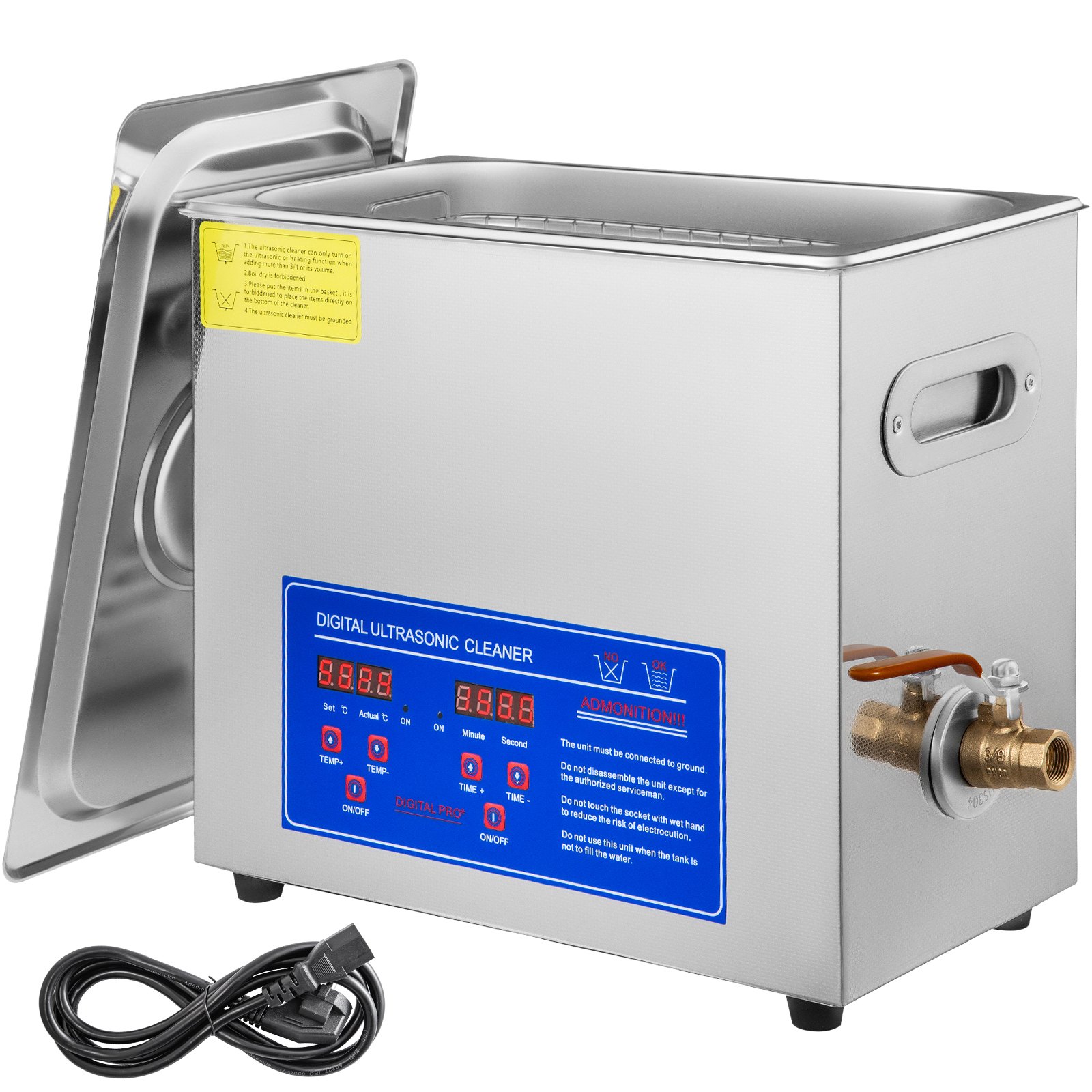 Ultrason Double Fréquence VEVOR Nettoyeur à Ultrasons 15 L, Appareil De Nettoyage Bac Ultrasons 3l - Foto 12