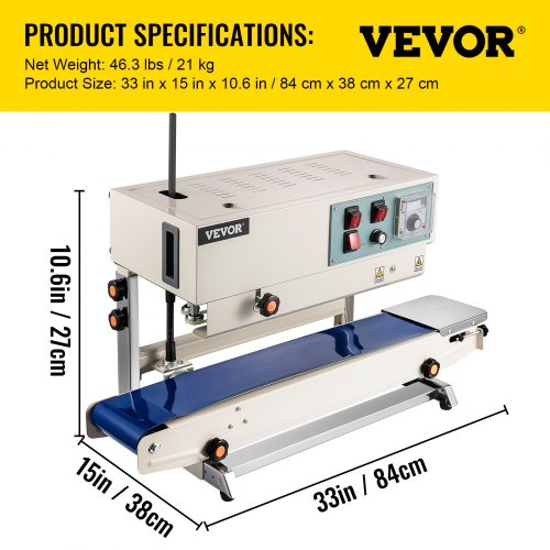 Machine à Sceller Les Sacs FR-900 – Scelleuse Automatique à Bande Continue – 220V 500W