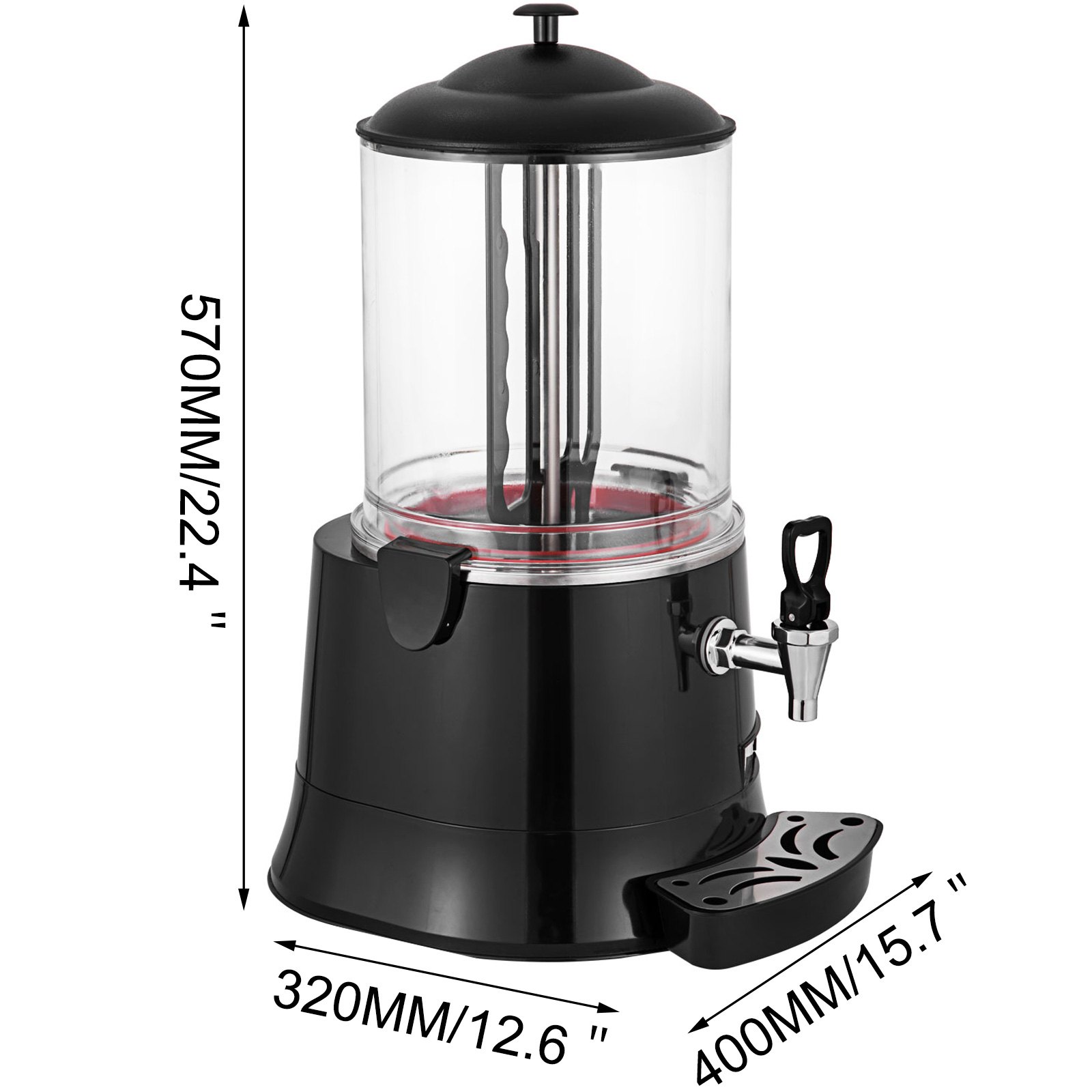 VEVOR Machine à Chocolat Chaud 10L Distributeur Chocolat Chaud Professionnel 400W Chocolatière