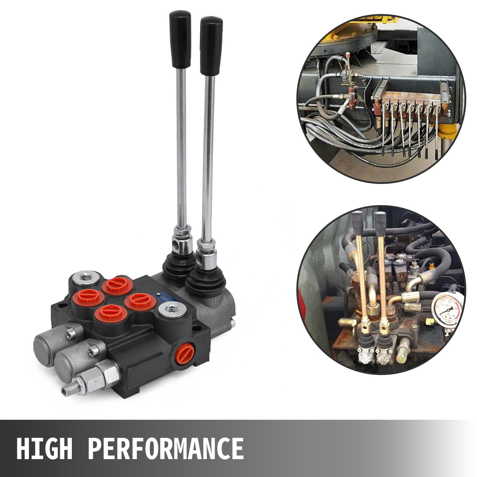 VEVOR Vanne de Commande Directionnelle Hydraulique Manuelle 6 Bobines 40 L/min VEVOR Vanne de Commande Directionnelle Hydraulique Manuelle 6 Bobines 40 L/min