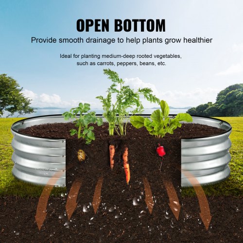 KINI MOX Lot De 2 Jardinières Surélevées Métal Galvanisé 180×90×29 Cm Avec Tuteurs - Potager Extérieur