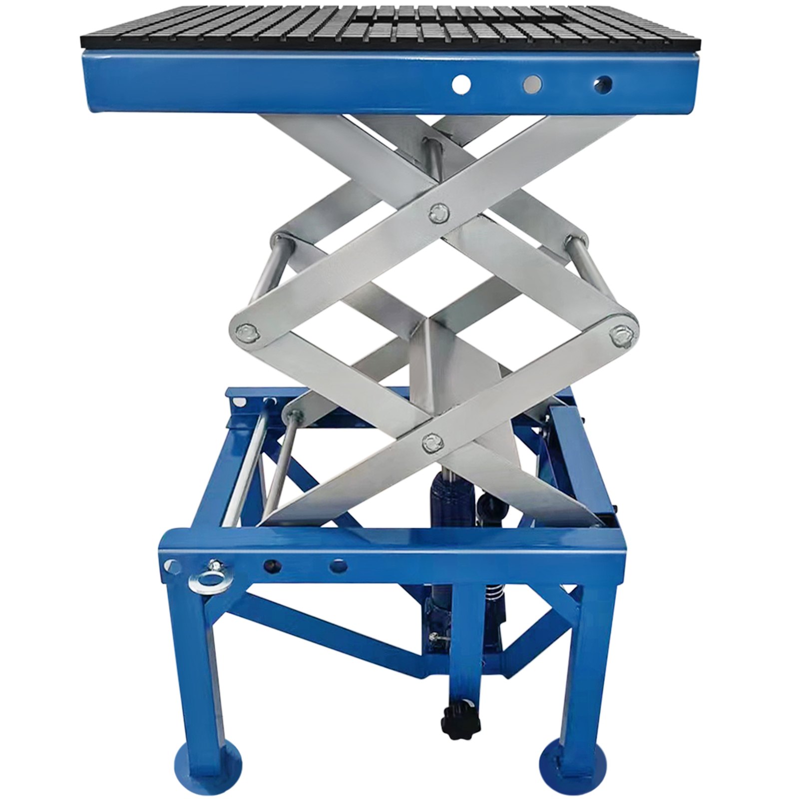 Cric Hydraulique Moto 140kg - Plateforme élévatrice Pour Moto Cross & Tout-terrain (350 à 870mm) - Bleu