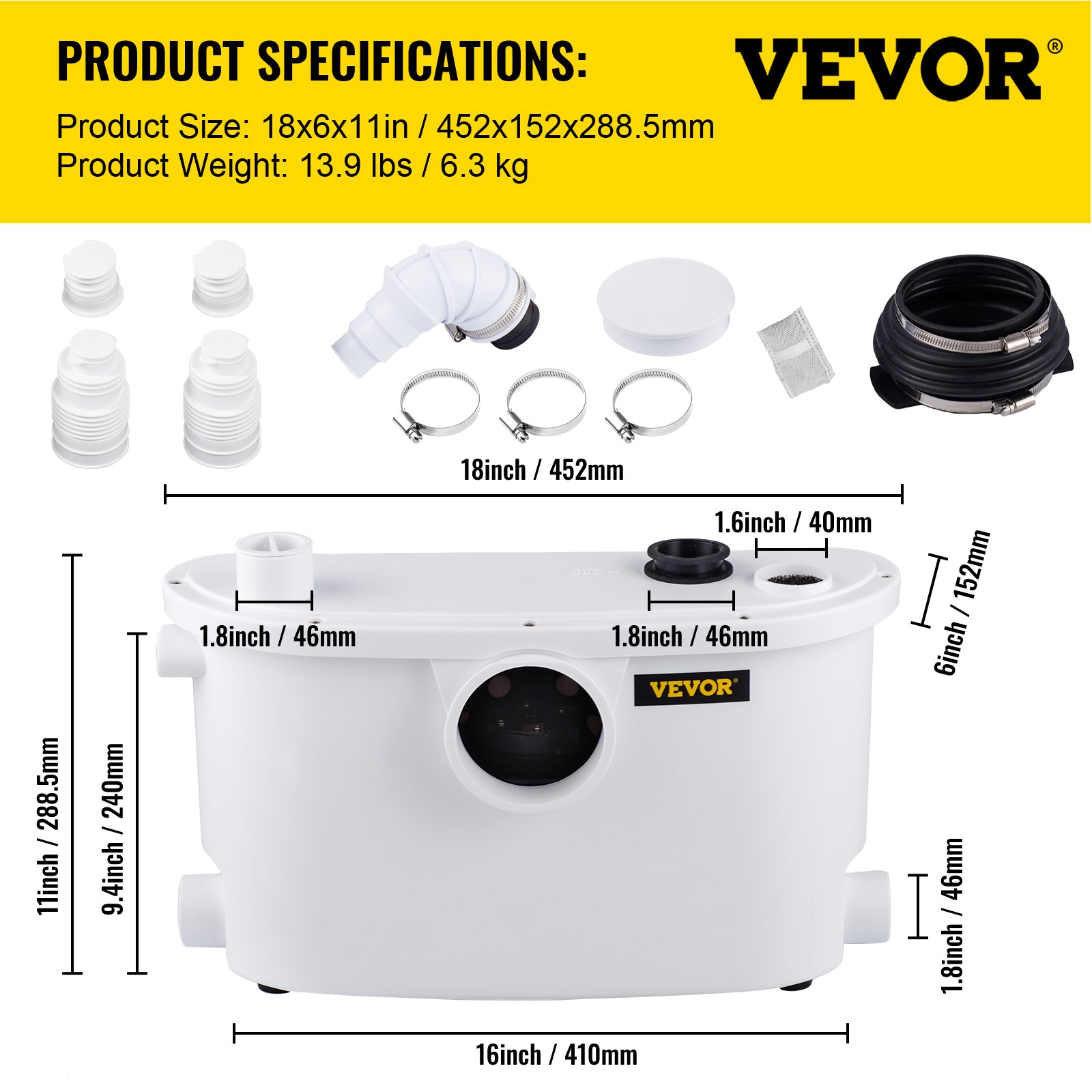 Broyeur Concasseur Wc Sanitaire Évier Douche Pompe 2 Lame Type Sanitrit
