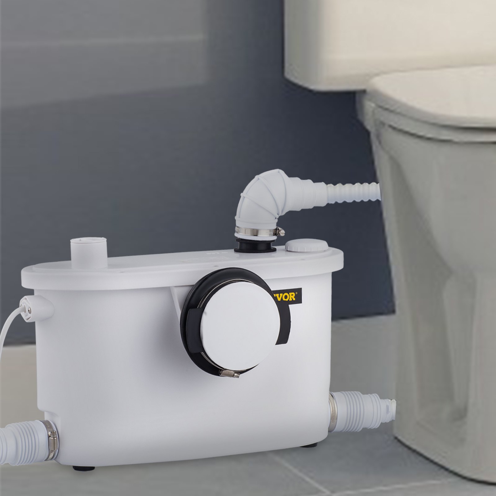Arebos Broyeur Sanitaire | Pompes de Relevage | 600W | pour WC, Lavabo, Douche Pompe Eaux Usées | 100l/m | blanc