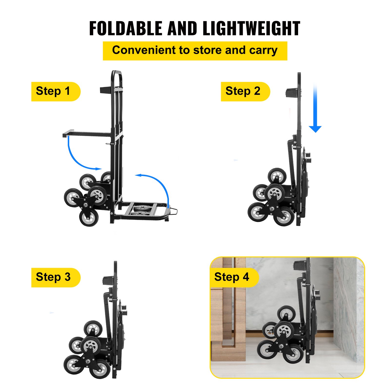 VEVOR Chariot Monte Escalier 150kg Escalier Escalade Chariot d'escalier — free download