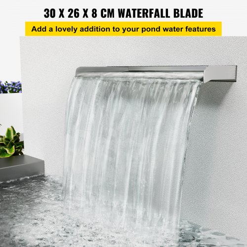 Vevor Lame D Eau Piscine Acier Inoxydable Fontaine Chute D Eau Cm