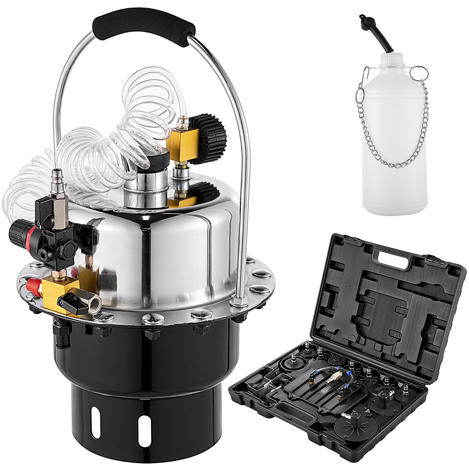 Purgeur De Frein Pneumatique KATSU 1L - Kit Complet Avec Bouteille Recharge - Pour Mécanique Auto