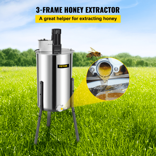 Essoreuse à Miel électrique 220V - 8 Cadres - Acier Inoxydable - Moteur 140W - Pour Apiculteurs Amateurs