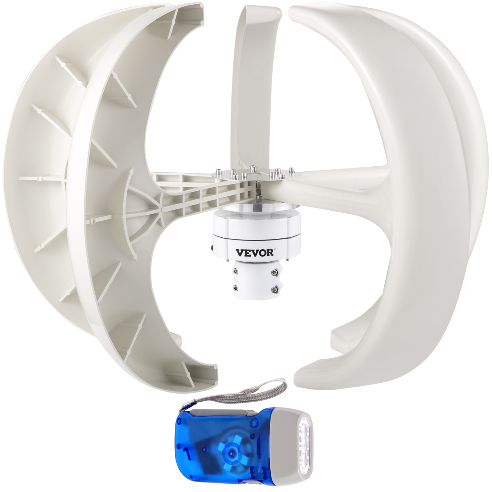 VEVOR ÉOLIENNE LANTERNE 400W 12V Générateur de Vent Électromagnétique 5