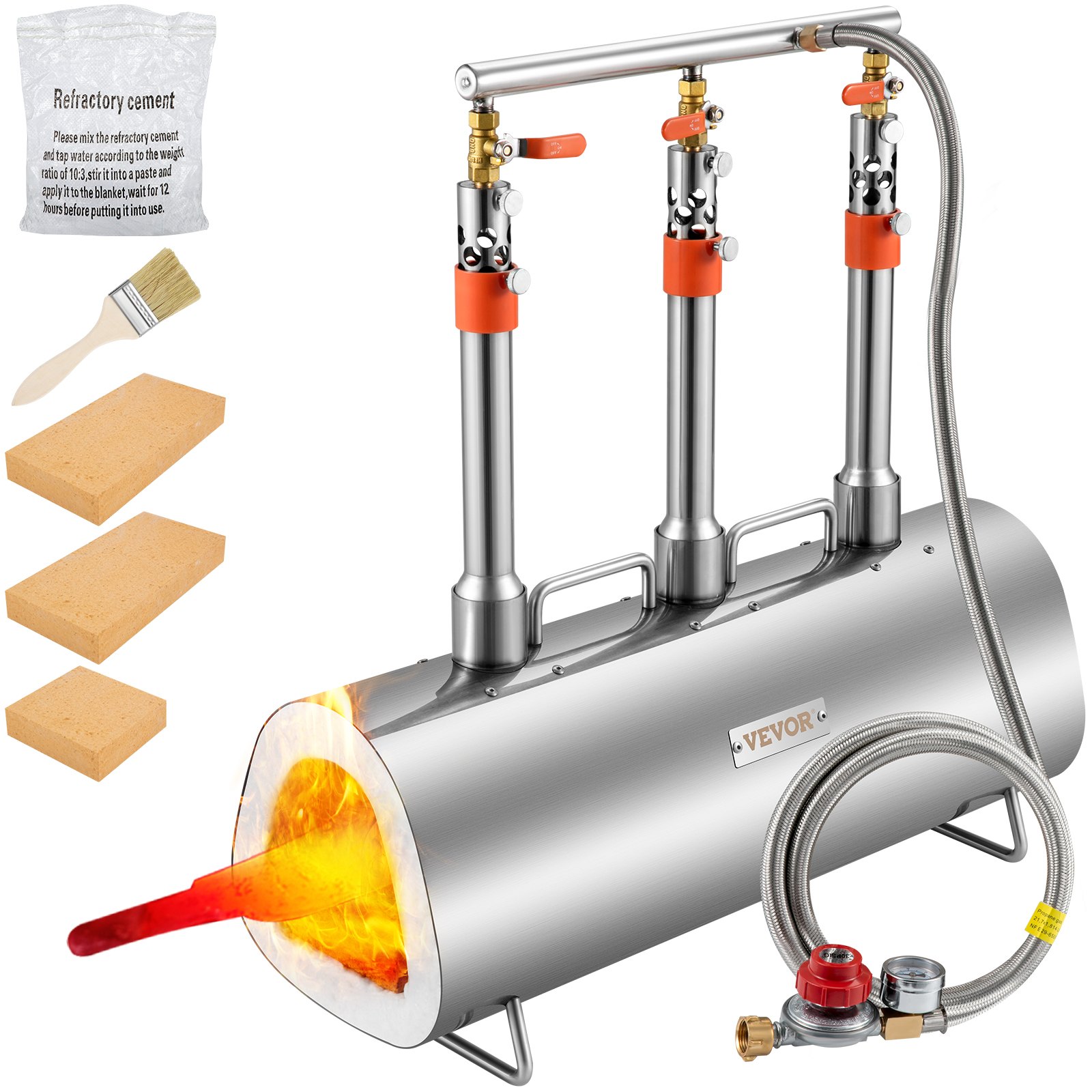 Lormuzi NY150 Kit De Four De Forge Au Propane, Brûleur Unique, En Acier Inoxydable, Four De Fusion Portable, Artiste, Loisirs, Couteaux, Construction D'outils, Maréchal-ferronnage, Forgeron