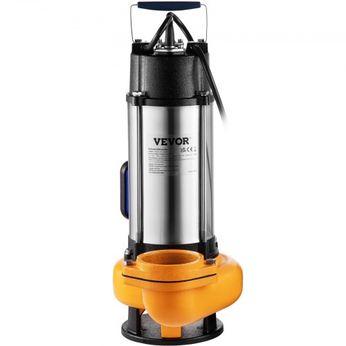 Pompe Submersible Eaux Usées VEVOR 650W - Débit 15000 L/h, Hauteur 8 M, Interrupteur Flotteur Auto, IPX8