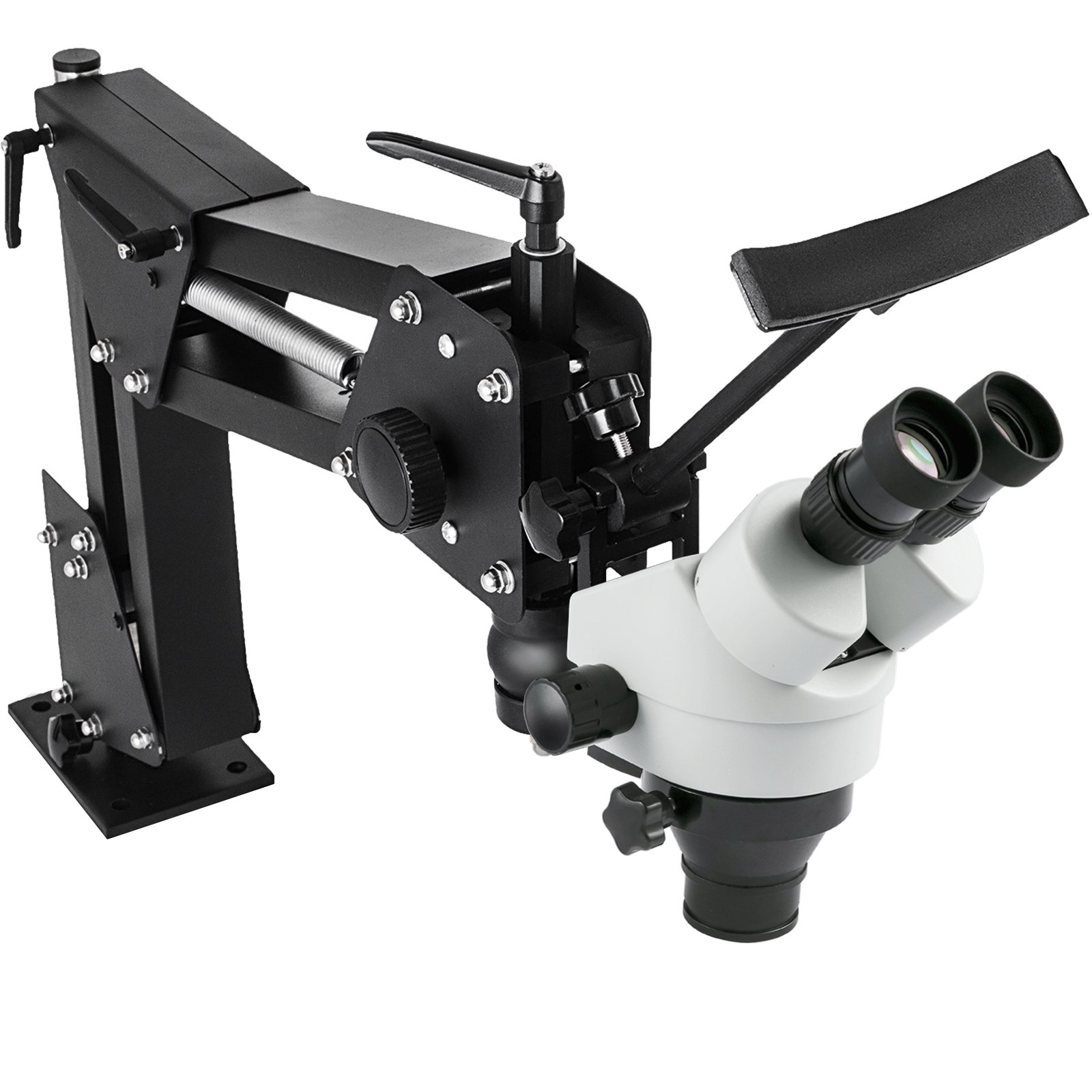 Microscope Bijoux VEVOR 7X-45X - Support Multidirectionnel Avec Anneau LED - Pour Joaillerie Et Horlogerie