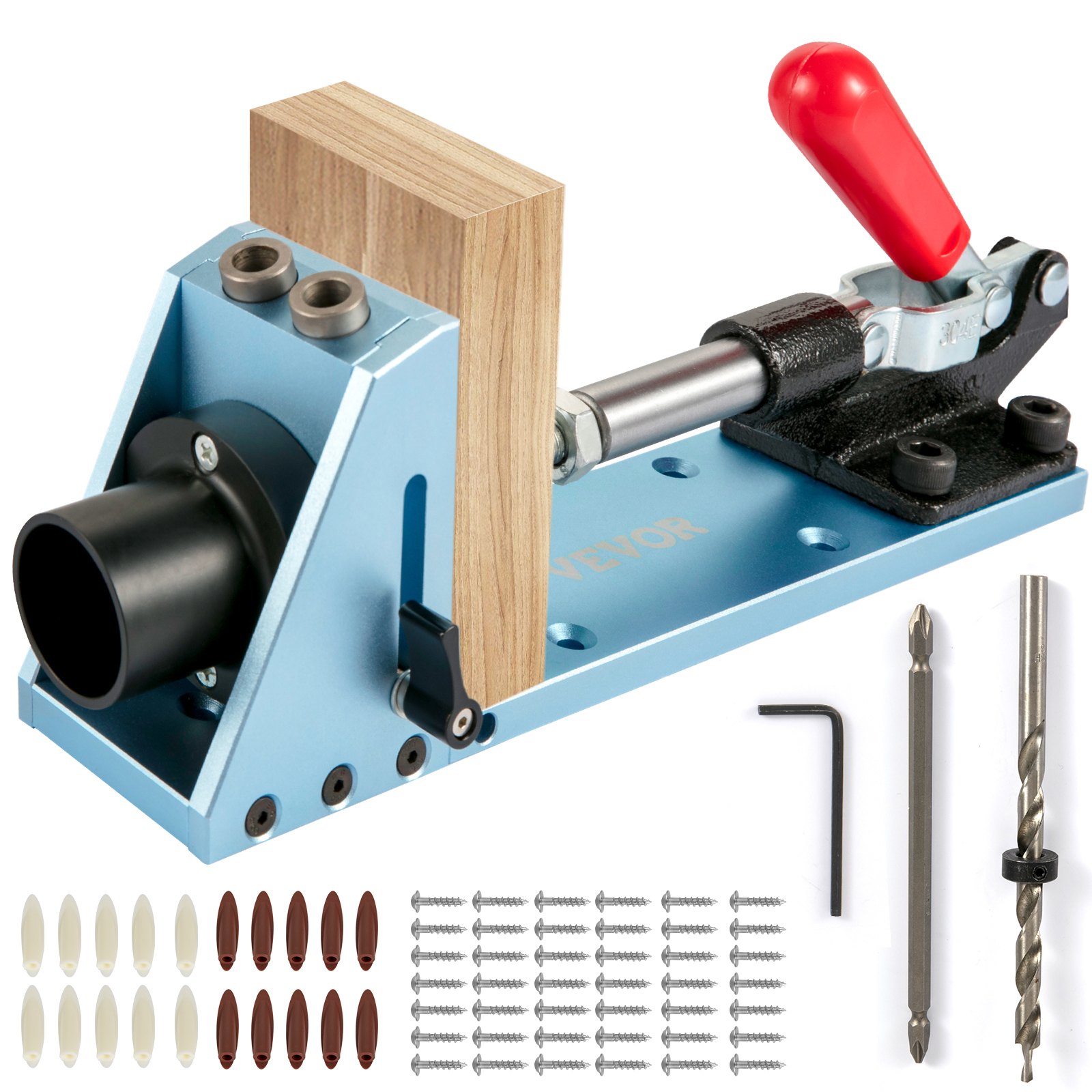 VEVOR Système De Trou De Poche Kit De Gabarit De Trou De Poche Perçage Oblique, M4 Kit De