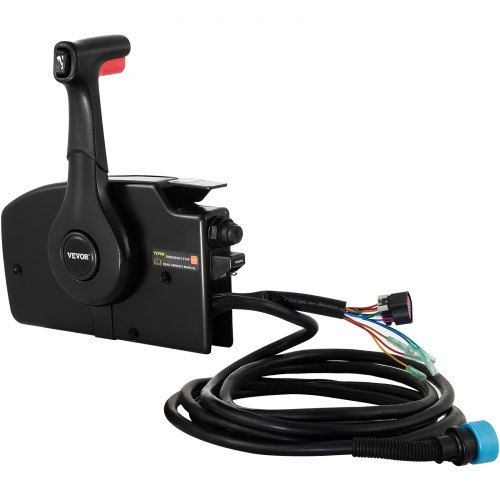 VEVOR Boîtier Commande Hors-Bord Compatible Yamaha 4T – 704-48205-P1, Montage Supérieur, Interrupteur Trim, Câble 1,44m, 5 Broches, 12-24V