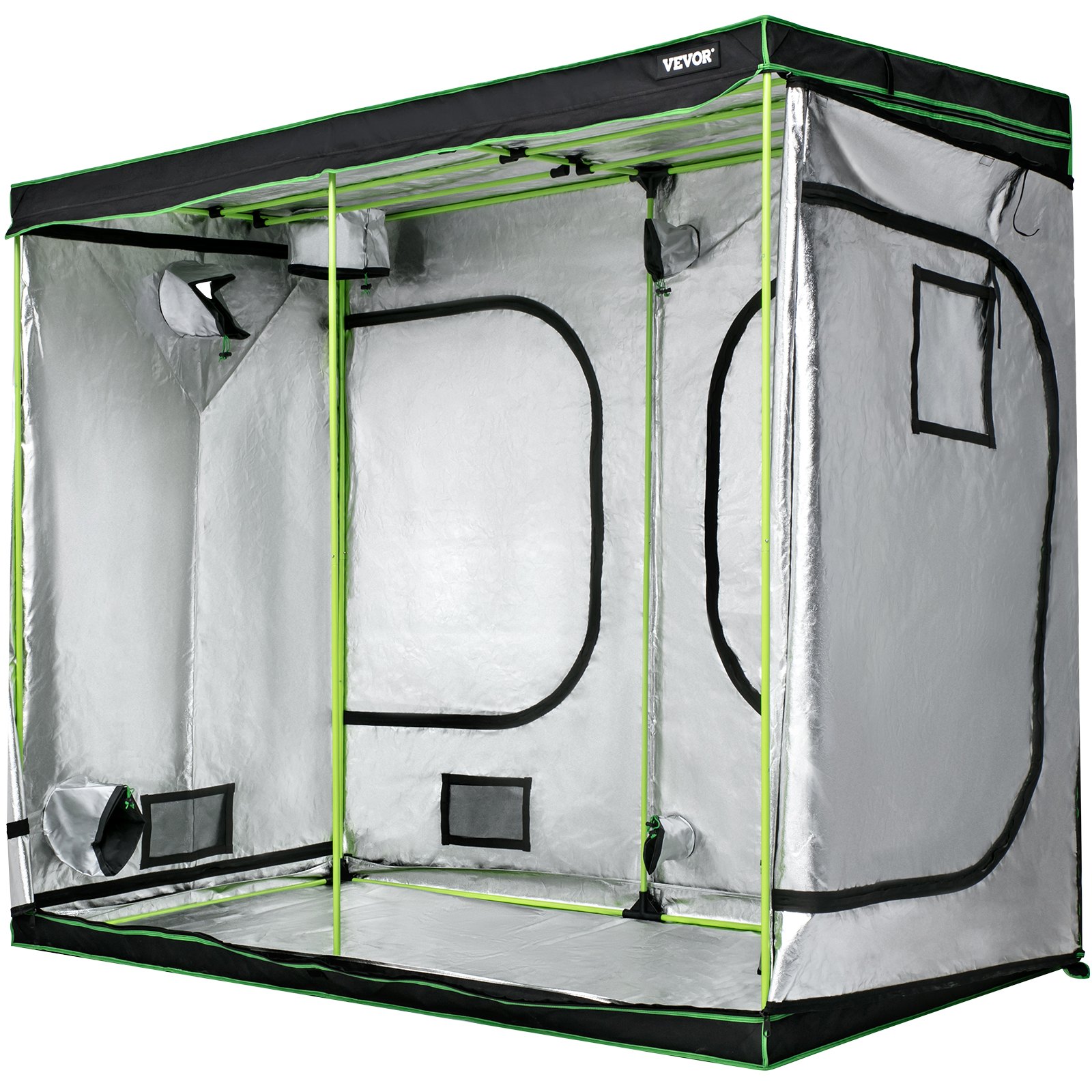 VEVOR Tente De Culture 122x122x203 Cm - Chambre De Culture Hydroponique Réfléchissante Avec Fenêtre Et Plateau