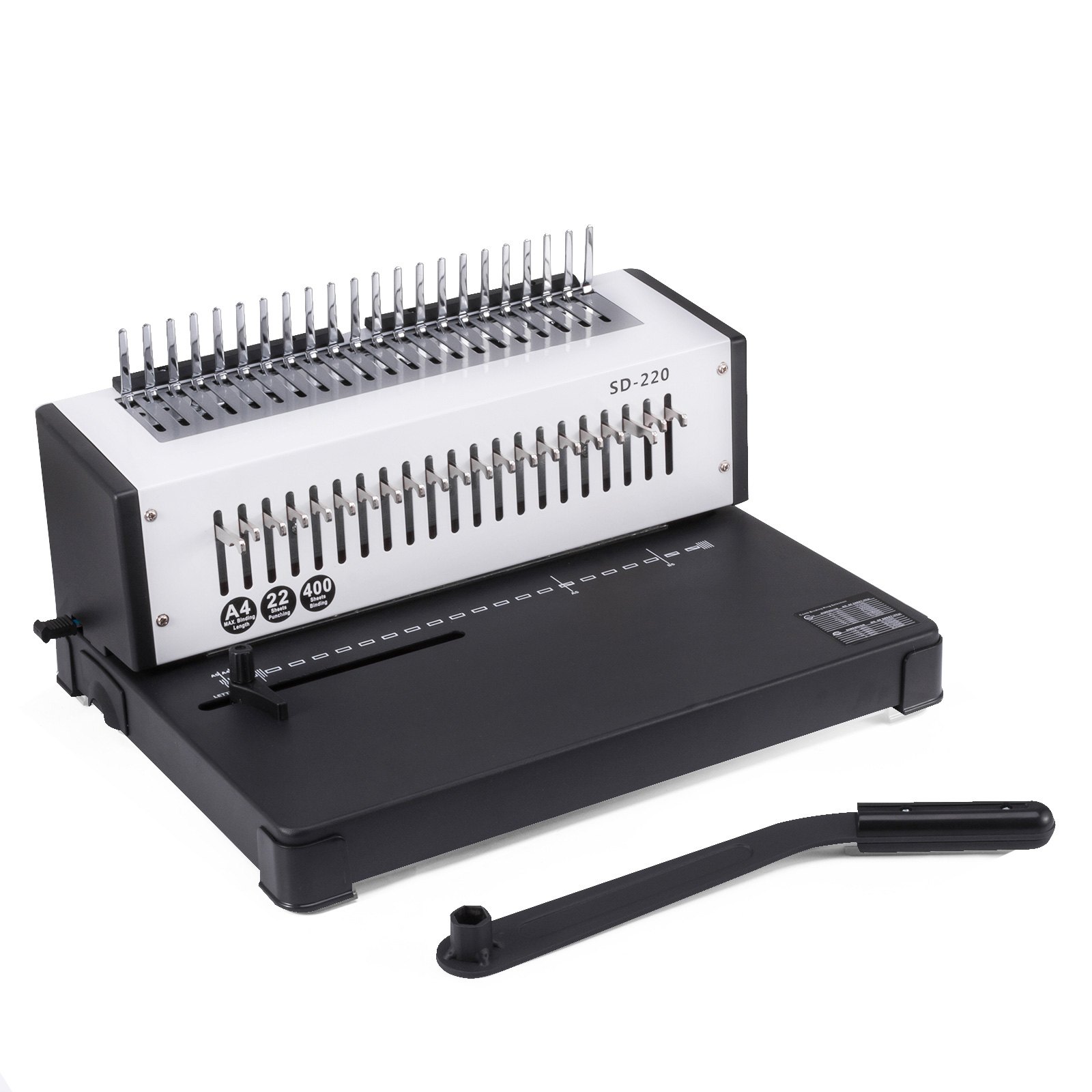 VEVOR Relieuse Perforeuse a4 en Acier+Plastique Machine Spirale 400 ...