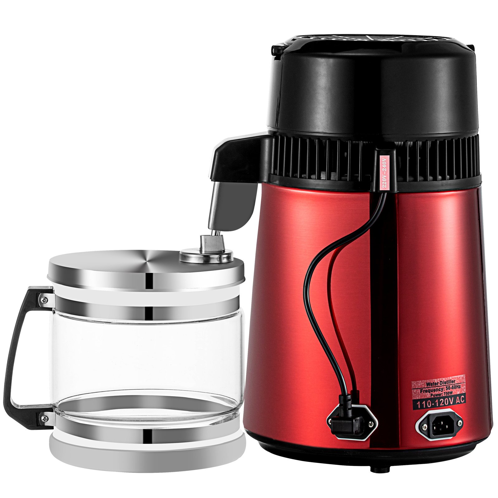 Distillateur D'Eau BuoQua 750W 4L Acier Inox - Eau Pure Pour Maison, Laboratoire, Bureau