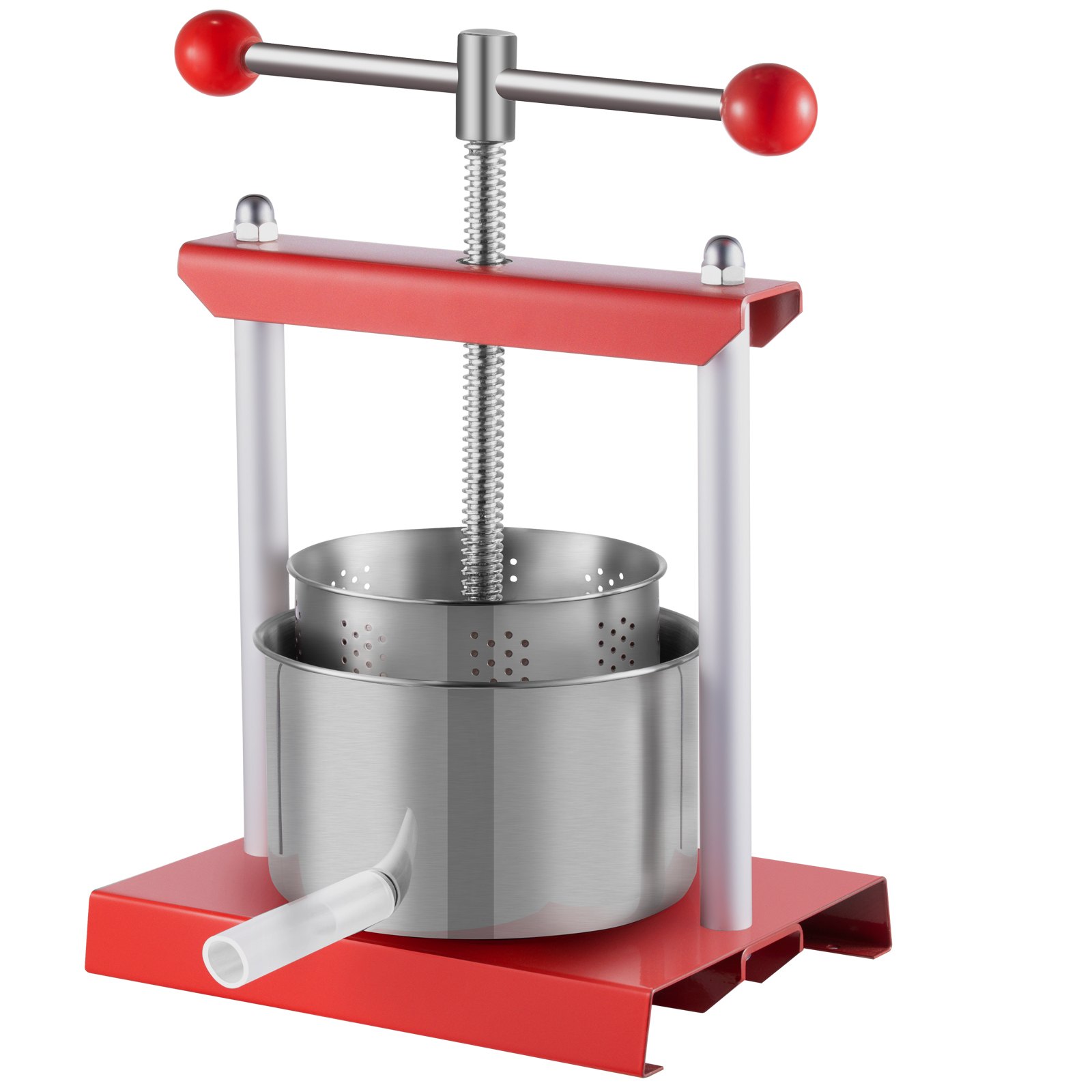 Pressoir à Fruits Manuel VEVOR 3L - Inox Pour Jus, Vin, Cidre Et Purées