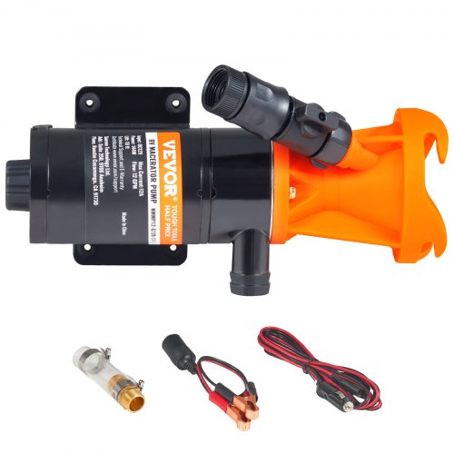 

VEVOR Pompa di Macerazione per Camper, 12 V, 45 litri/min, Pompa Maceratrice Portatile a Sgancio Rapido con Valvola di Collegamento Rapido Rimovibile, Fascetta Stringitubo, per Acque Reflue RV Barca