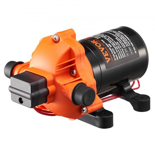 

VEVOR Pompa a Membrana 12V, 1,8 GPM 6,81 L/min, Pompa per Acqua a 3 Camere 12 Volt CC con Pressostato Automatico 40-100 PSI Regolabile, 60 PSI, Porta MNPT per Camper Yacht Food Truck Camper Nautica