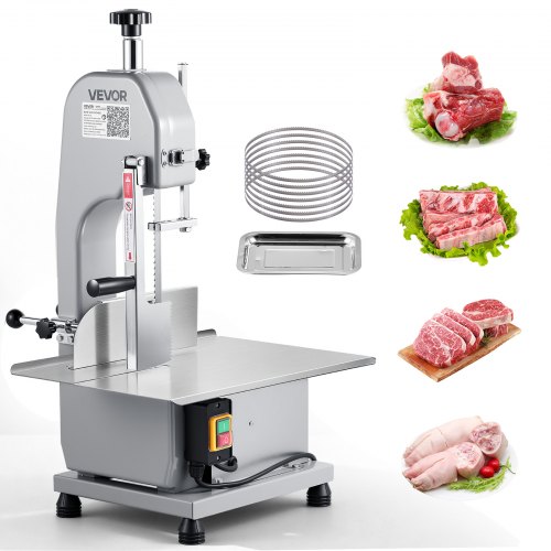 

VEVOR Troncatrice Elettrica a Nastro per Carne Ossa 1100 W, Taglierina per Ossa di Maiale Area di Lavoro 315 x 460 mm Spessore di Taglio 0-110 mm Lame di Ricambio, Troncatrice per Carne Congelata