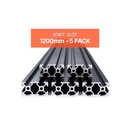 

VEVOR 5 Pezzi 2040 Guida Lineare con Scanalatura a T in Lega Alluminio 1200 mm